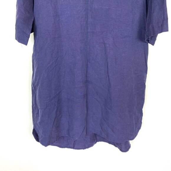 Eileen Fisher Dress Blue Oversize Knee Length S - Picture 3 of 8